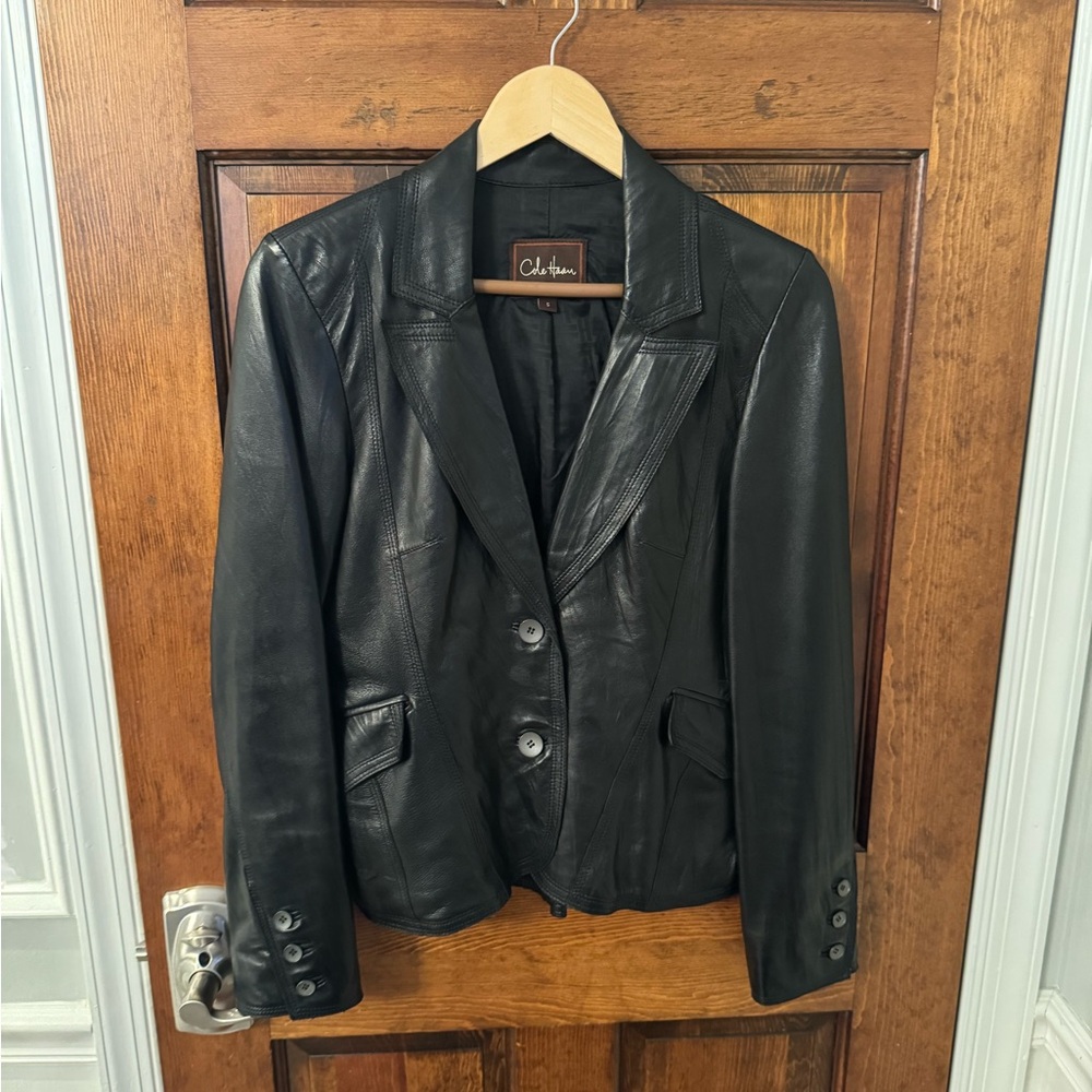 Cole Haan ladies leather blazer